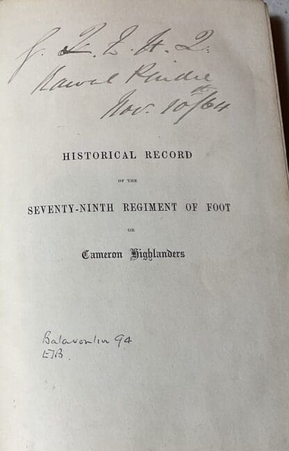 Historical Record of the 79th Regiment of Foot or Cameronian Highlanders - Image 2