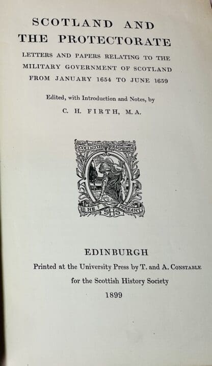 Scotland and the Protectorate: Letters and Papers Relating to the Military Government of Scotland from January 1654 to June 1659 - Image 2