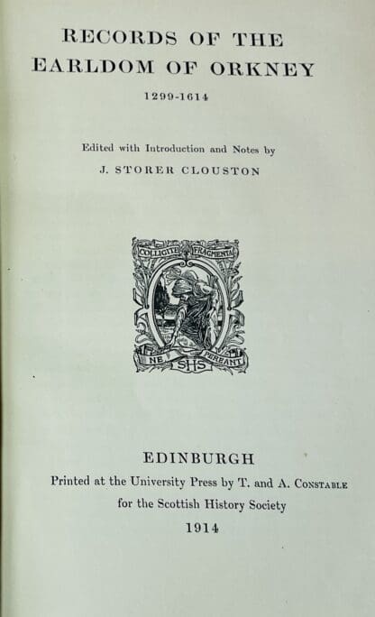 Records of the Earldom of Orkney,1299-1614 - Image 2