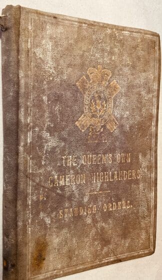 Queen's Own Cameron Highlanders:  Standing Orders