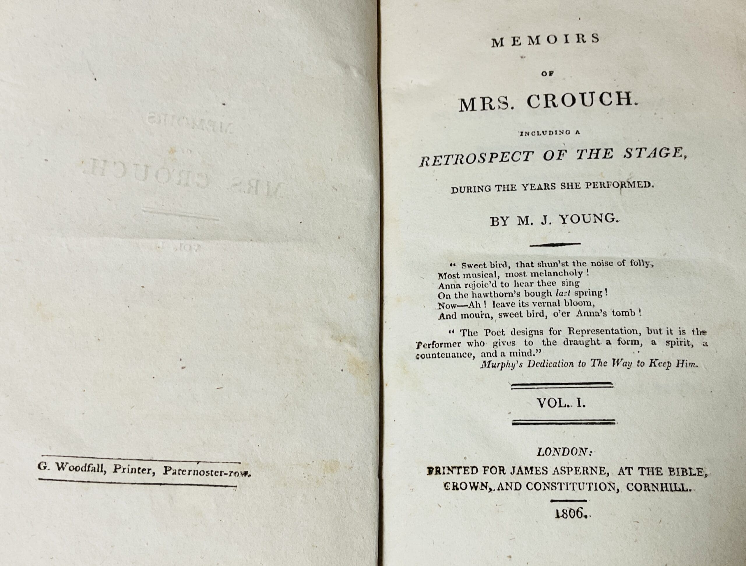 Memoirs of Mrs Crouch, Including a Retrospect of the Stage During the Years She Performed - Image 2