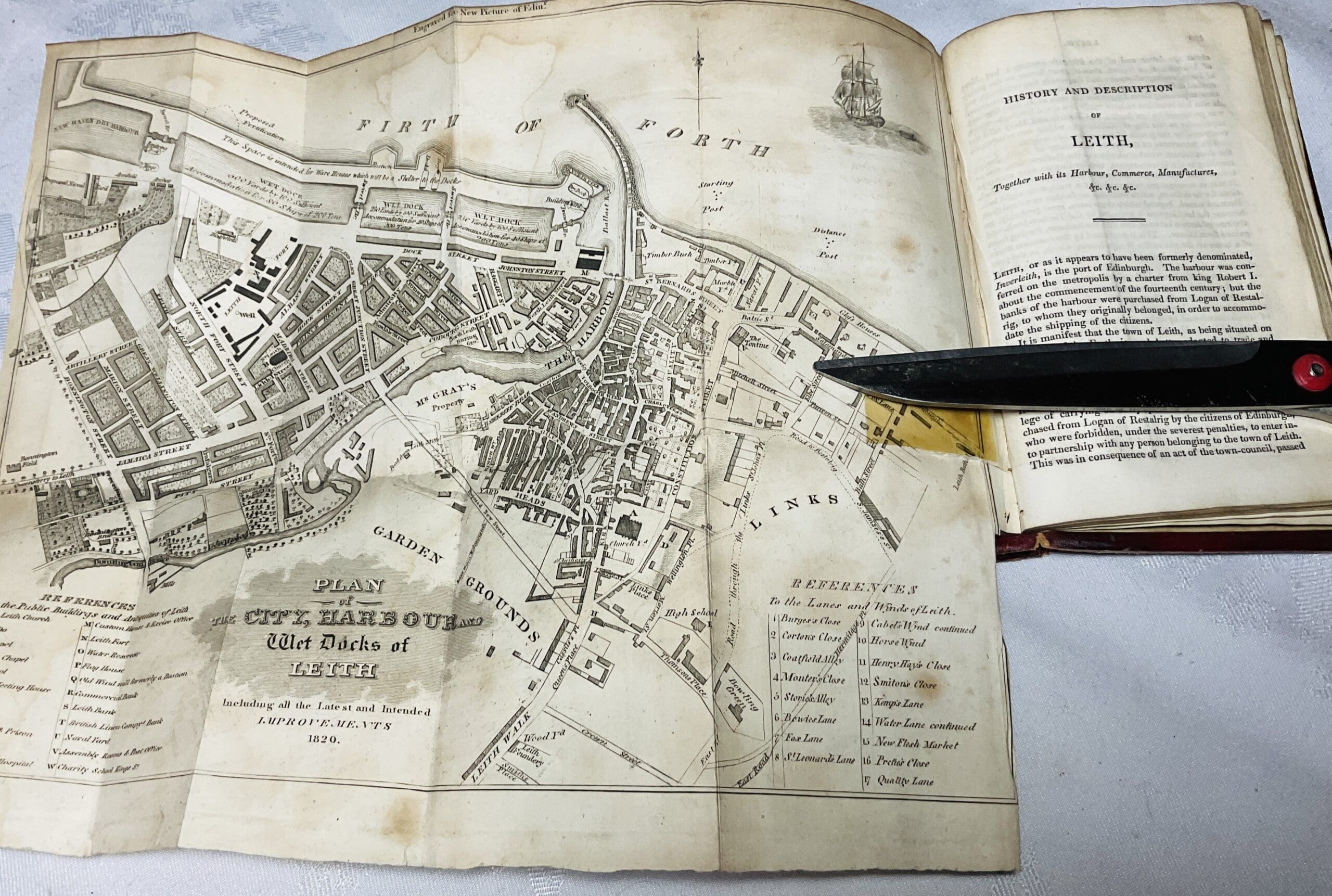 The New Picture of Edinburgh, Being An Accurate Guide to the City & Environs: With Historical Descriptive Accounts of the Public Buildings, Offices, Institutions, Curiosities, Amusements, &c. Embellished with Six Views on Copper. Two Large Plans & upwards of Forty Vignetts on Wood. - Image 3