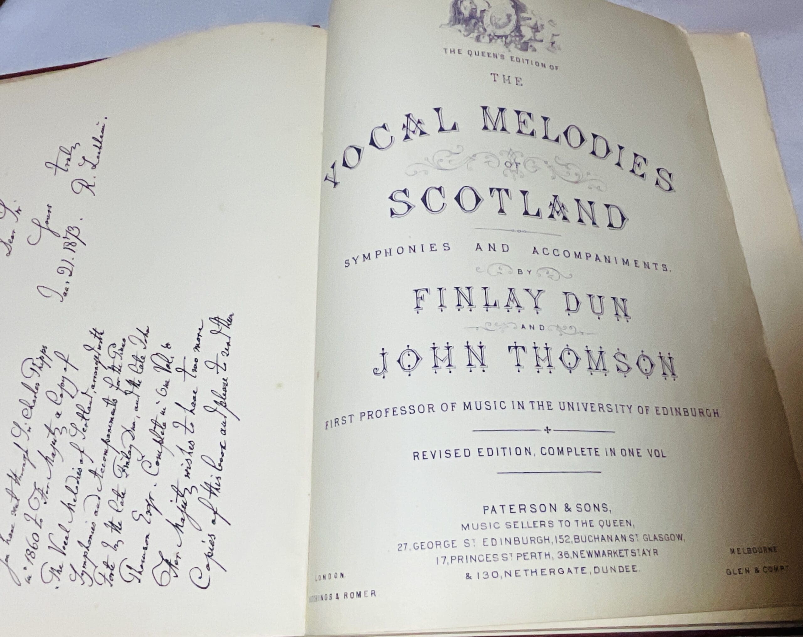 The Queen's Edition of The Vocal Melodies of Scotland arranged with Symphonies and Accompaniments: Revised edition, Complete in One Volume - Image 3