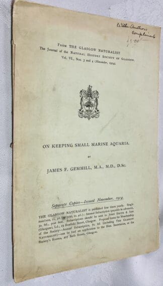 On Keeping Small MarineAquaria