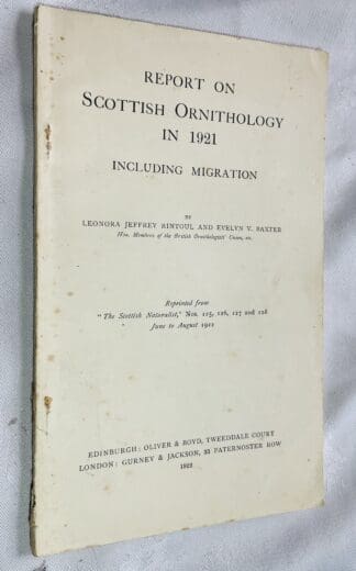 Report on Scottish Ornothology in 1921, including Migration