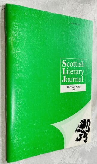 Scottish Literary Journal: The Year's Work in Scottish Literary and Linguistic Studies, 1987