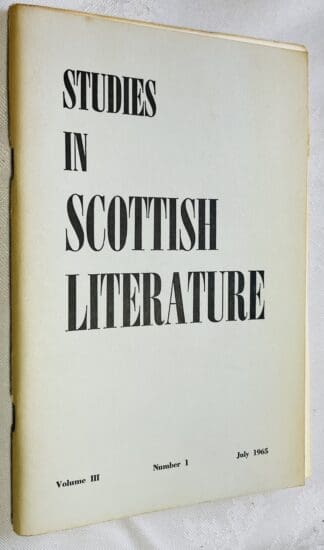 Studies in Scottish Literature Vol.3 No.1
