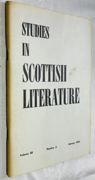 Studies in Scottish Literature Vol.3 No.3