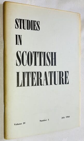 Studies in Scottish Literature Vol.4 No.1