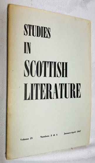Studies in Scottish Literature Vol.4 No.3 & 4