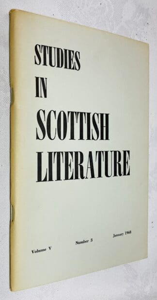 Studies in Scottish Literature Vol.5 No.3