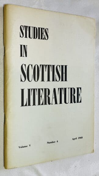 Studies in Scottish Literature Vol.5 No.4