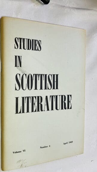 Studies in Scottish Literature Vol.6 No.4