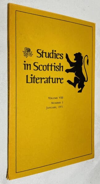 Studies in Scottish Literature Vol.8 No.3