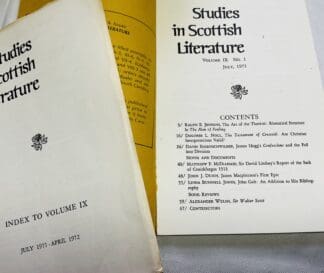 Studies in Scottish Literature Vol.9 No.1