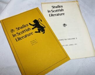 Studies in Scottish Literature Vol.10, No.1