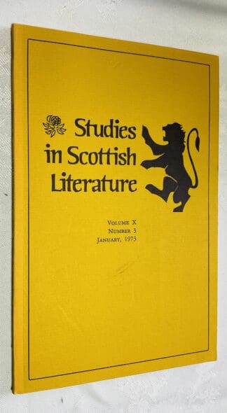 Studies in Scottish Literature Vol.10 No. 3