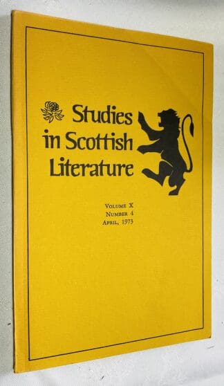 Studies in Scottish Literature Vol.10 No. 4