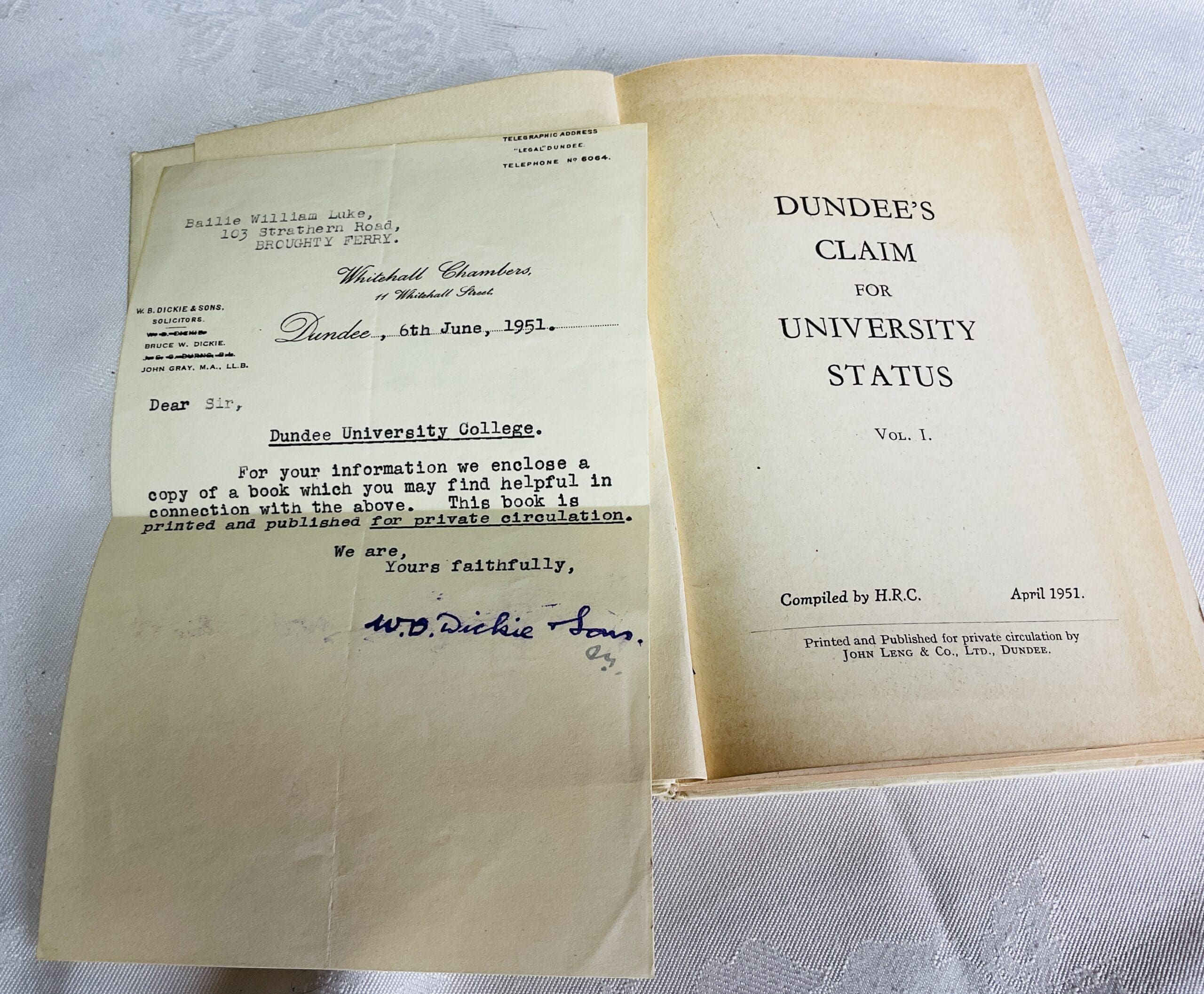 Dundee's Claim for University Status: Vol.1 - Image 2