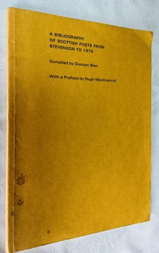 A Bibliography Of Scottish Poets From Stevenson To 1974