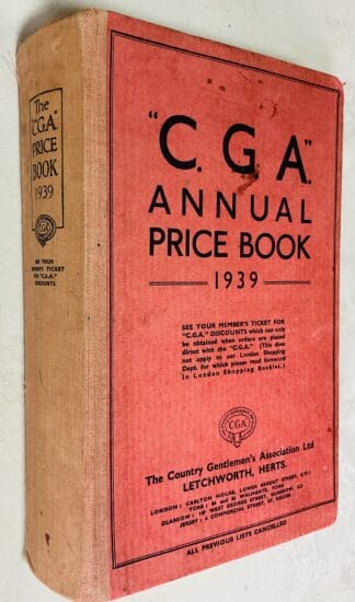 C.G.A. [Country Gentlemen's Association] Annual Price Book 1939