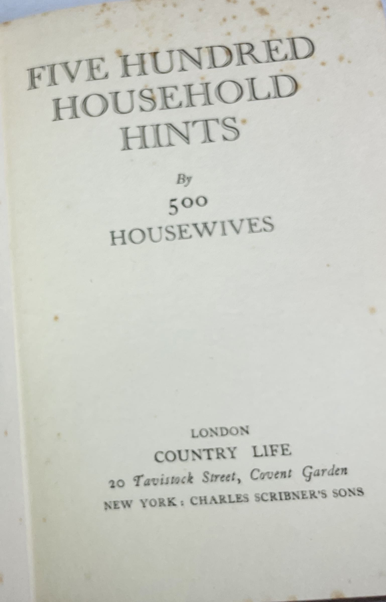 500 Household Hints, By 500 Housewives - Image 2