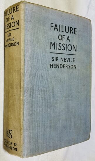 Failure of a Mission Berlin: 1937-1939