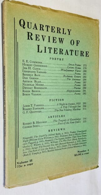 Quarterly Review Of Literature: Volume II, Number 4
