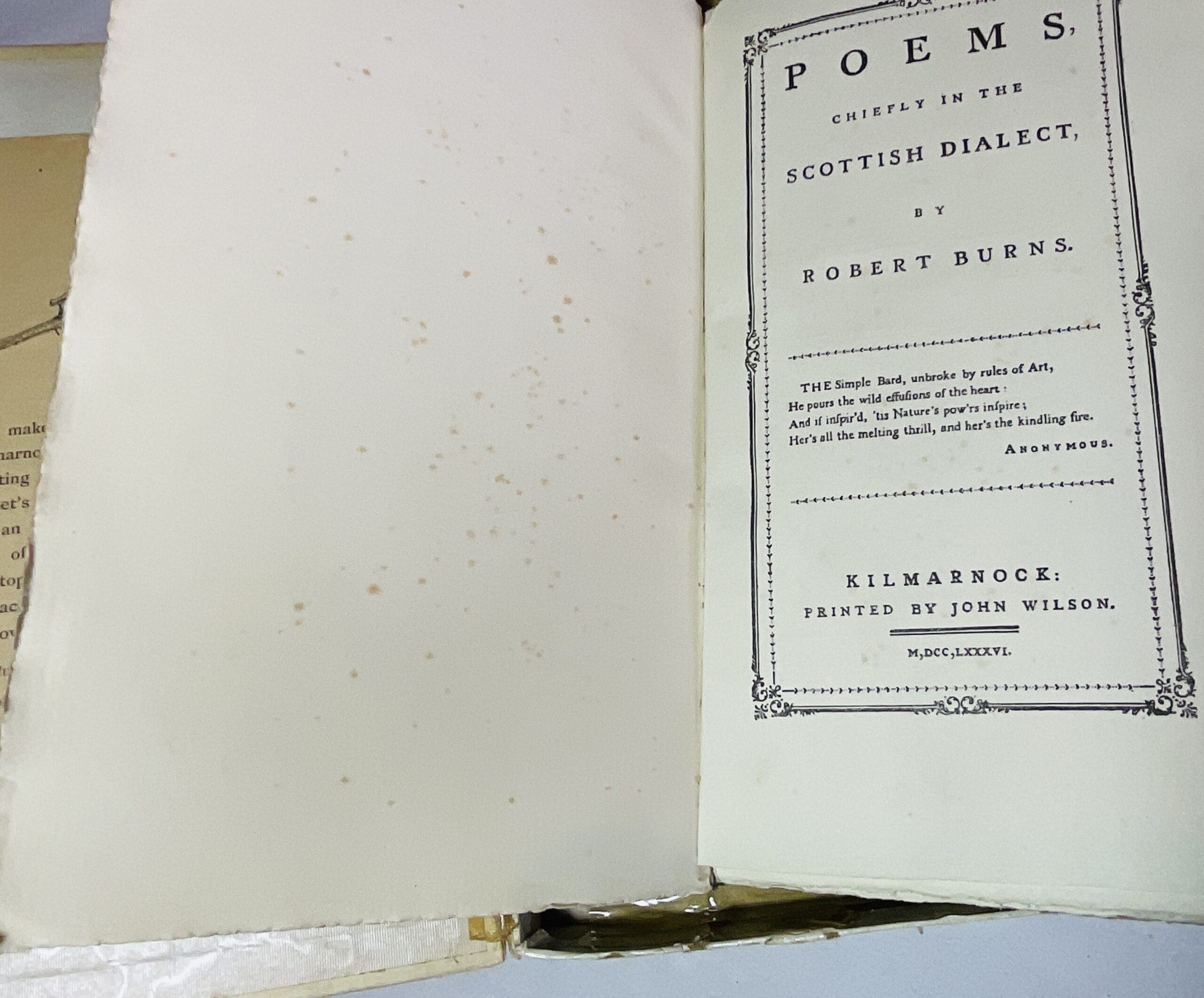 Facsimile of the 1786 Kilmarnock Edition of Burns Poems - Image 4