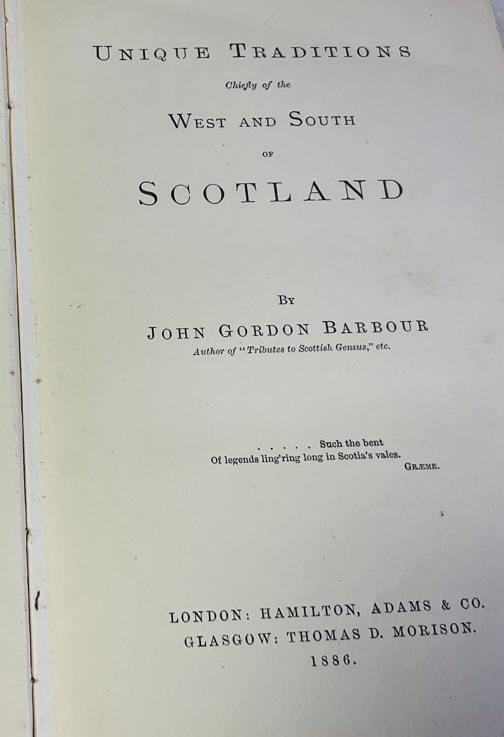 Unique Traditions Chiefly of the West and South of Scotland - Image 3