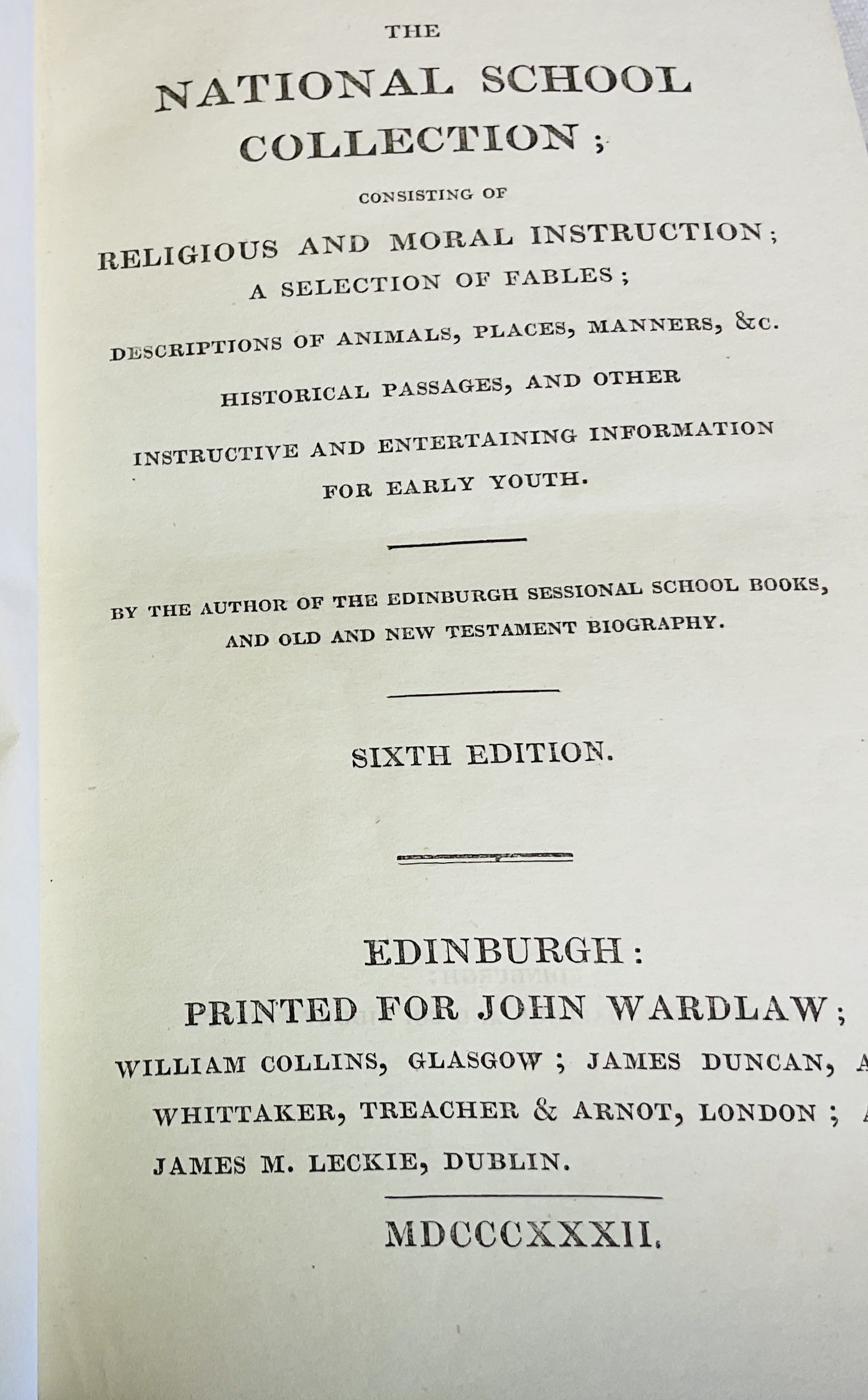 The National School Collection; Consisting of Religious and Moral Instruction; a Selection of Fables; Descriptions of Animals. Places, Manners, etc. Historical Passages, and other Instructive and Entertaining Information for Early Youth - Image 2