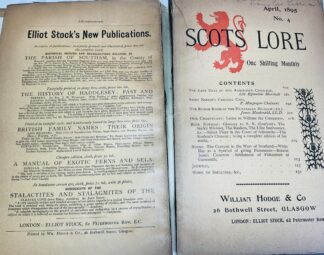 Scots Lore [Complete run of 7 issues; January 1895- July 1895]